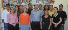 A coordenadora do CCCI, profa. Rosa Marina de Brito Meyer, e equipe. 