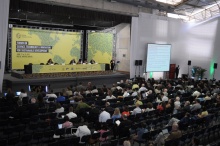 Participantes do evento no dia 11/06/2012, no Ginásio Poliesportivo. Fotógrafo Antônio Albuquerque. Acervo do Núcleo de Memória.