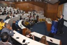 Fala do prof. Gustavo Robichez, diretor da Coordenação Central de Parcerias e Inovação da PUC-Rio. Fotógrafo Antônio Albuquerque.