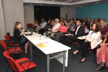 Aula Magistral da profa. Monica Herz, no auditório do IAG. Fotógrafo Antônio Albuquerque.