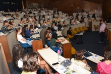 Palestra de recepção aos intercambistas, no auditório do RDC. Fotógrafo Antônio Albuquerque.