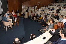 Participantes da mesa de abertura, no Auditório do RDC. Fotógrafo Antônio Albuquerque.
