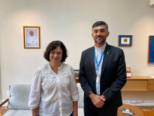 A Ministra Nísia Trindade e o Reitor pe. Anderson S.J.. Fonte: Comunicar.