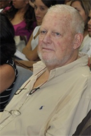 O Prof. Jürgen Heye na Aula Inaugural do Depto. de Letras, em 06/05/2010. Fotógrafo Antônio Albuquerque. Acervo do Núcleo de Memória.