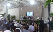 Festividade de inauguração da nova sede do Instituto TecGraf. Acervo do Núcleo de Memória.